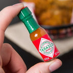 TABASCO Brand Original Red Pepper Sauce, Medium Hot Sauce, Mini Glass Bottles, Classic Flavor, Perfect for Travel & Gifts, Great for Dips, Tacos, Oysters & More, 1/8 Oz Mini Bottles (Pack of 144)