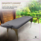 LONDON LINENS Soft Microfiber Massage Table Sheets Set 3 Piece Set - Includes Massage Table Cover, Massage Fitted Sheet, and Massage Face Rest Cover (Grey)