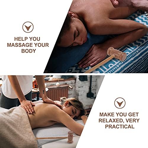 FOMIYES 2pcs Wooden Body Massage Tapping Hammer Tool for and Relaxation Handheld for Back Neck and Shoulders Smooth Design for Easy Use
