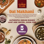 The Cumin Club Dal Makhani (Black Lentils) - Ready to Eat Indian Food, Instant Meal Curry Packet - Quick, Easy Cooking for Irresistibly Flavorful and Healthy Vegetarian Meals - Authentic Taste Pack of 5
