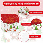 AIBIIN 50Pcs Christmas Napkins Decorations, Disposable Paper Napkins Guest Dinner Hand Napkin Tableware for Christmas Birthday Baby Shower Party Supplies Decor