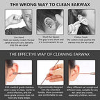 Hion 6 Pcs Ear Wax Removal Kit,Professional Double-Headed Ear Pick Earwax Removal Tools,316L Stainless Steel Ear Cleaner Curette with Cleaning Brush and Storage Box,Suit for Kid Adult(Rose Gold)