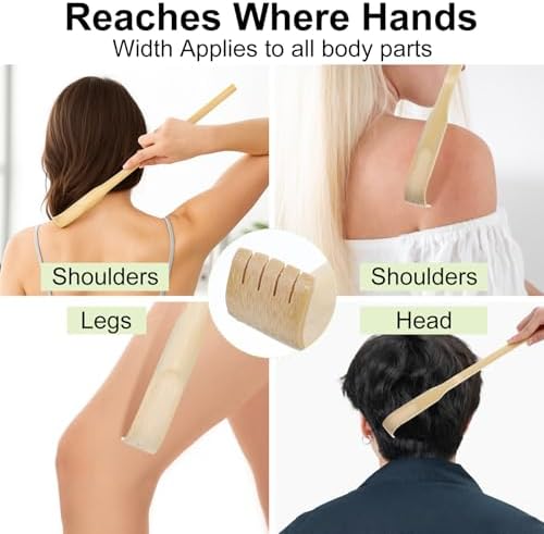 50Pcs Bamboo Back Scratchers Bulk Wooden Back Scratcher for Women Men 16.53in Traditional Manual Long Handle Backscratchers For Itching Relief Elderly Funny Christmas Gifts Easter Basket Stuffers