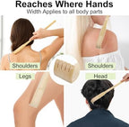 50Pcs Bamboo Back Scratchers Bulk Wooden Back Scratcher for Women Men 16.53in Traditional Manual Long Handle Backscratchers For Itching Relief Elderly Funny Christmas Gifts Easter Basket Stuffers