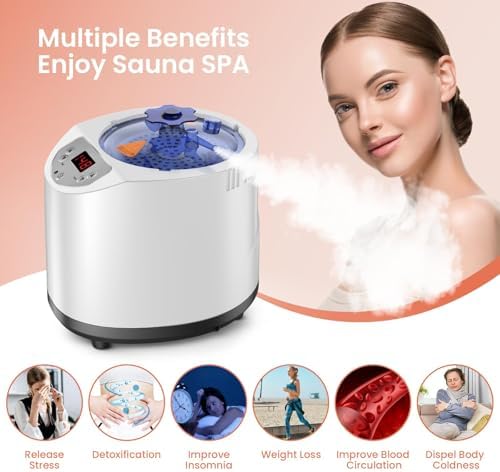 Sauna Steamer Machine, 3L Portable Sauna Steamer, 1200W Sauna Heater, Indoor Sauna Steamer Pot with Remote Control, 15 Heating Levels, Timer, Steam Generator for Sauna, Home Spa Sauna Accessories