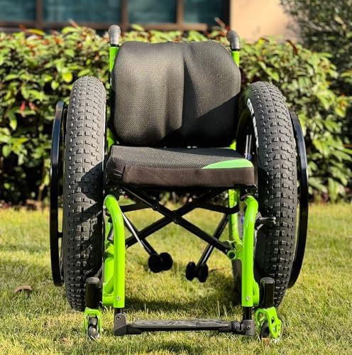 All-Terrain Wheelchair Tires (Pair) - 12.5" Air-Filled Pneumatic Tires for Sand, Snow, Beach - Superior Comfort & Traction - Quick-Release Compatible - for Outdoor Adventures