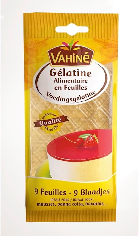 Vahine Feuilles de Gelatine French Gelatin Sheets 9 sheets