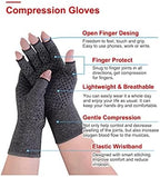 Donfri 2 Pairs Arthritis Compression Gloves - Fingerless Gloves for Women & Men, Arthritis Pain Relief - Rheumatoid & Osteoarthritis, Raynaud's & Carpal Tunnel Relief (Anti-Slip, M)