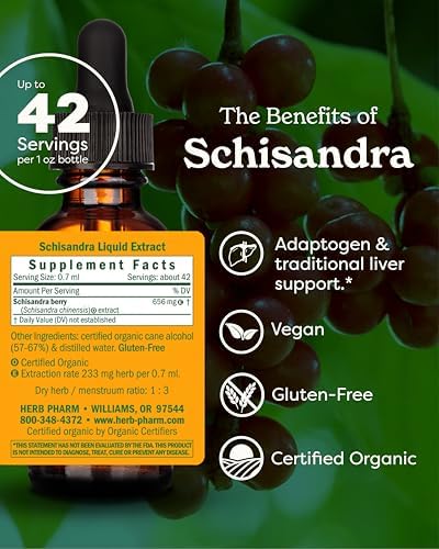 Herb Pharm Certified Organic Schisandra Berry Liquid Extract - 1 Ounce