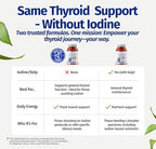 1 Body Thyroid Support Supplement for Women – Iodine Free Formula with Selenium, Zinc & Ashwagandha – Supports Energy, Metabolism & Hormone Balance – 60 Vegan Capsules