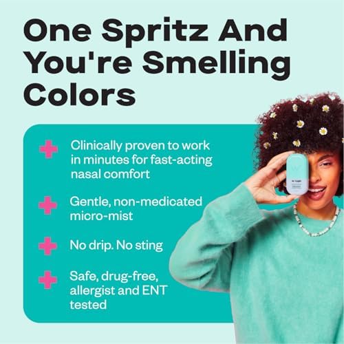 WIZARD WELLNESS Daily Saline Nasal Spray | Triple-Action Hydration & Mucus Cleansing Allergy Mist | Activated Saline & Nasalbiome Postbiotics | Eucalyptus Scent | Drug-Free | 2-Pack