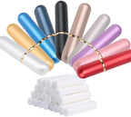 10 Pcs Aluminum Nasal Inhalers Tubes Multi-color Essential Oil Personal Empty Refillable Elegant Inhaler with Wicks