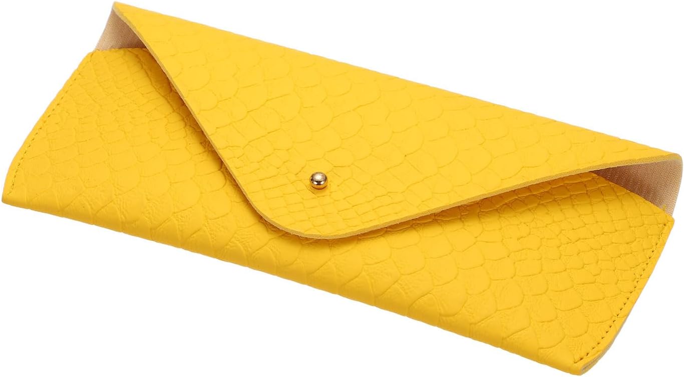 PATIKIL Leather Glasses Case, Soft Sunglasses Case Portable Eyeglass Storage Bag for Women Men Glasses Organization