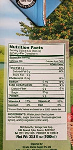 Tamek Sour Cherry Nectar Visne Suyu, 1L - 33.8 FL Oz. Pack of 3