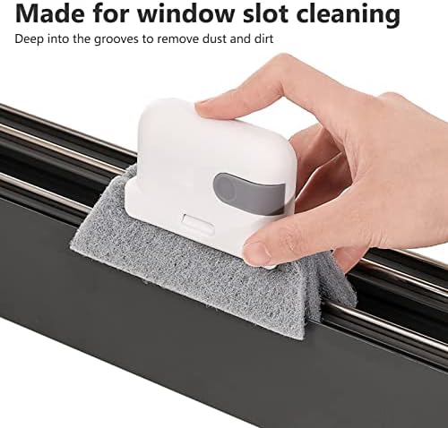 5Pcs Window Track Cleaning Tools, Detachable Window Groove Cleaning Brushs with Scraper Hand-held Crevice Cleaner Tools for Window Sliding Door (13.5x8.5cm / 5.3x3.3in)