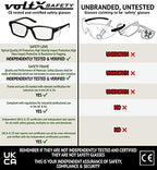 voltX 'VISION' Safety Readers, Full Lens Magnified Reading Safety Glasses (+1.5 Dioptre, Clear lens) ANSI Z87.1+ & CE EN166F - Anti fog coated UV400 lens