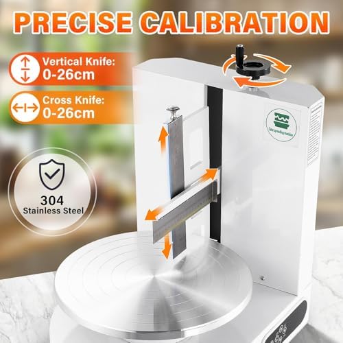 Electric Cake Decorating Machine, 200W Proof Water Cake Icing Machine, 300rpm Automatic Cream Butter Coating Machines, Adjustable 4-12in Cakes Cream Scraper For Weddings, Cakes Stores, 110V