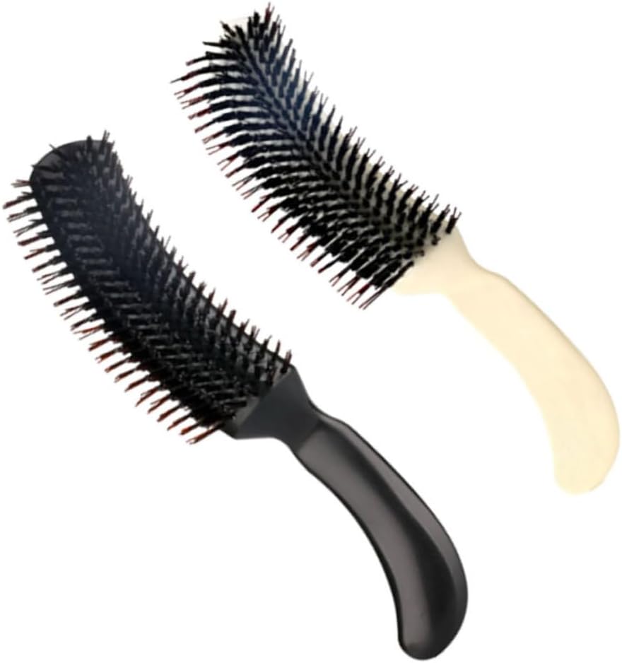 Gatuida Curved Evening Makeup Comb Set of 2 Plastic Hair Styling Combs for Women for Curly Hair and Home Use