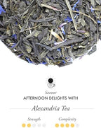 TWG Tea | Alexandria Tea | Green Tea | Mint & Corn Flowers | 15 Hand Sewn Cotton Teabags | Gift Set