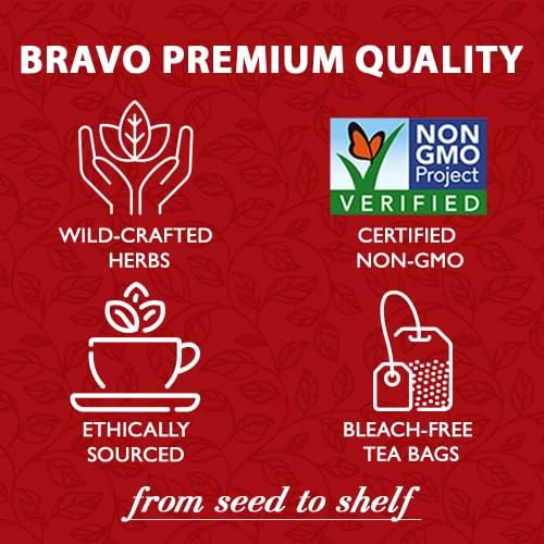 Bravo Tea Honeysuckle Herbal Tea Caffeine Free, 20 tea bags, 1 count