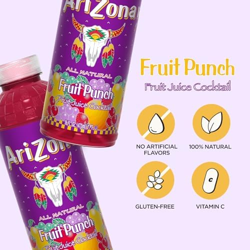 AriZona Fruit Punch - Fruit Juice Cocktail - 16 Fl Oz (Pack of 12)