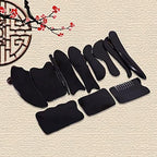 Guojiang Black Water Buffalos Horn Gua Sha Massage Tool for Scraping for and Body Skin Gua Sha Tools Rib Leg for Faci Gua Sha Massage Tool for Scraping, Big Fish