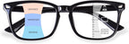OPTOFENDY Progressive Multifocal Reading Glasses for Women Men, Anti Glare/Eyestrain Blue Light Blocking Computer Readers