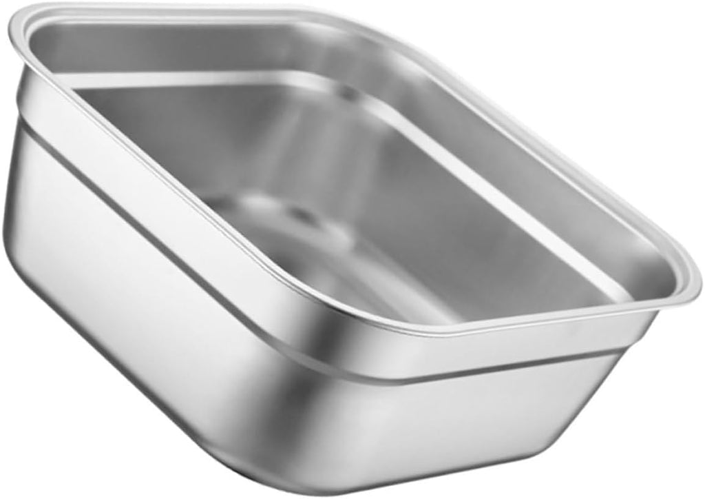 Stainless Steel Vegetable Washing Basin Deep Bowl for Food Prep Mixing Serving Metal Mixing Bowl - Flat Bottom for Kitchen Use Housewarming
