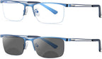 MINCL/2020 Fashion Men's Square Bifocal Reading Glasses Photochromic Lens Men Transition Sunglasses Presbyopia UV400