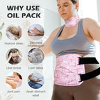 Plus Size Castor Oil Pack 2 Pcs Castor Oil Wrap Organic Cotton Reusable Kit Organic Cold Pressed Unrefined Castor Oil Compress Packs for Liver Detox