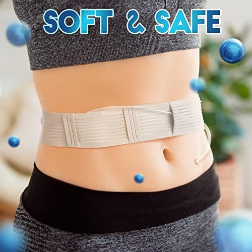Tondiamo 2 Pcs Breathable Peritoneal Dialysis Belt Breathable Pd Catheter Holder Stretch Belt with Mesh Pocket Tube Drainage Abdominal Fixation Medical Nursing Supplies for Patients 35-55 Inch