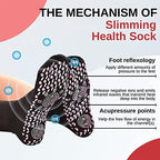 Tomalin Acupressure Self-Heating Shaping Socks Afiz Tomalin Slimming Health Sock Self-Heating Socks for Men and Women (3 Pairs White)