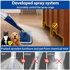 Mops for Floor Cleaning Wet Spray Mop with 14 oz Refillable Bottle and 3 Washable Microfiber Pads Home or Commercial Use Dry Wet Flat Mop for Hardwood Laminate Wood Ceramic