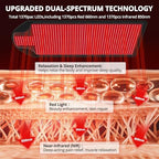 Body Red Light Therapy Mat,Extra-Wide LED Light Mat for Indoor Use, 1370 LED Lights, Surface with Adjustable Brightness Levels