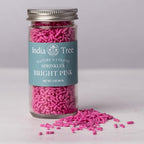 Bright Pink Sprinkles – Vegan, Non-GMO, Dye-Free, Allergen-Free, 3 oz Jar – India Tree Nature’s Colors