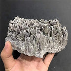 1pc Natural Silver Ore Magnesium Crystals Healing Stones Crystal Cluster Specimen
