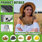 HESTYA 4 Pack Mosquito Bug Net Mesh for Head Mosquito Net Face Fly Netting Hood from Insect Bugs Gnats for Outdoor