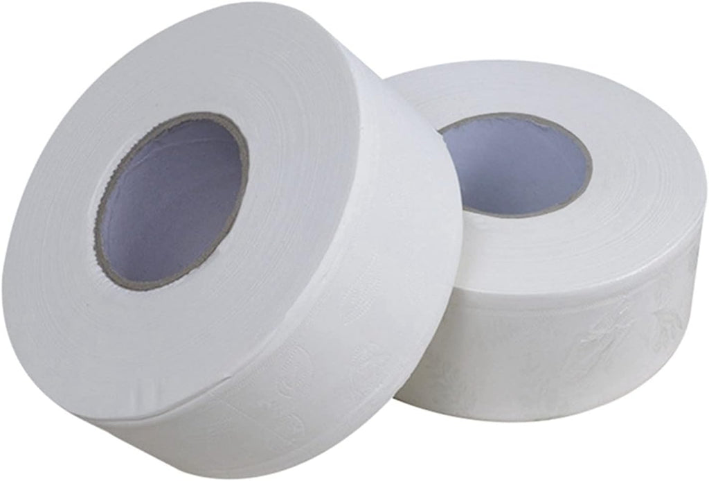 VSOLS Thick Jumbo Roll Bathroom Tissue 4-Ply White 2 Rolls Toilet Paper Roll Household (Color : White)