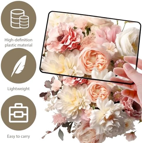 4 Pc Magnifying Sheet for Reading 3X Clear Lightweight Magnifier Plastic Glass Seniors Reading Magnifier for Books Rectangular Handheld Optical Low Vision Read Small Prints
