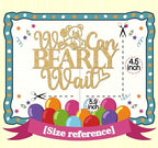 Bear Theme We Can Bearly Wait Cake Topper, Newborn Baby Decoration, Welcome Baby Cake Topper, Gender Reveal/Baby Shower Party Decorations Supplies