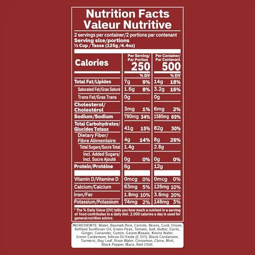Eat Regal Gourmet Indian Biryani Style Rice, 8.8 oz, Pack of 6, Fully Cooked, Kosher, Halal, 12g Protein