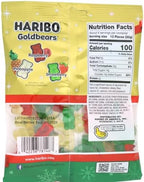 Haribo Christmas Goldbears, Festive Holiday Gummy Bears, Stocking Stuffer Candy Gifts, 4 Ounces (Pack of 3)
