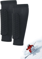 Ski Shin Guards Socks Soccer Gel Pads for Adults Calf Honeycomb Compression Sleeve Breathable Protector Pro Gear