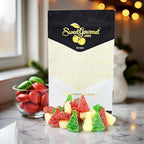 SweetGourmet Christmas Trees & Snowmen With Snow Sanded Gummy Candy Mix, 1.5 Pounds