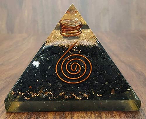Large Orgone Pyramid | Shungite Pyramid Crystal | Coil Orgonite Pyramid | Organ Pyramids Positive Energy Healing