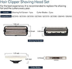 Foil Screen and Shaver Head Cutter Blades Replacement Compatible with Philips QC5550 QC5580 QC5570 QC5510 QC5530 QC5560 Hair Cilppers Comb Parts, Trimmer Shaving head intended for QS6140 QS6160