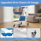 Sit to Stand Lift for Elderly with Wheels, One-Step Stand Assist Aid, Muscle Building, Patient Lift Transfer Chair for Home Care, Elderly Lift Assist Devices for Seniors Adults Disabled, 400 lbs