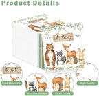 50pcs Woodland Animals Baby Shower Paper Napkins Forest Animals Disposable Napkins Decorative Creature Luncheon Dinner Napkin for Party Supplies Table Decor, 6.5 x 6.5 Inch