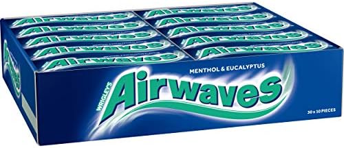 Airwaves Menthol & Eucalyptus Sugarfree Gum 10 Pellets - Pack Of 30