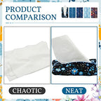 5 Pieces Tissues Purse Pocket Tissue Holder Reusable Travel Pouch Fabric Zipper Enclosed Small Size Flower Pattern Holder for Purse Coins for Christmas, 5.25 x 3 Inches (Floral Style)